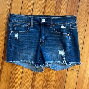 American Eagle Shorts! Dark wash with rips